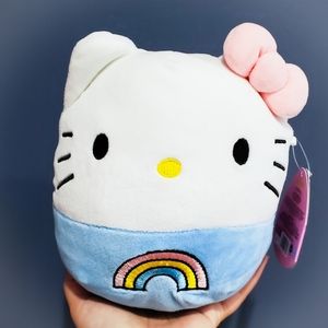 7" Squishmallow Hello Kitty rainbow blue sanrio
